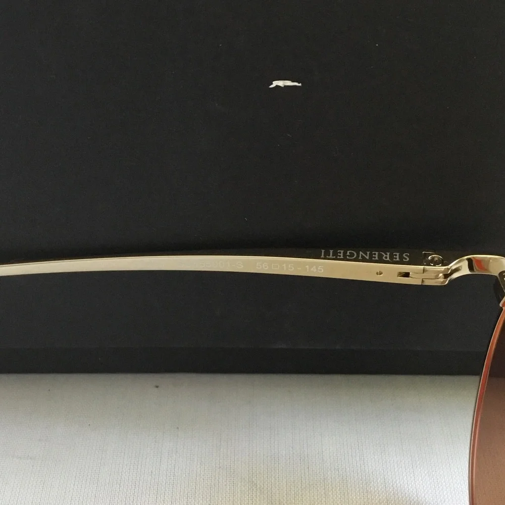 Serengeti Odell Polarized Gold Frame Sunglasses with Brown Lenses